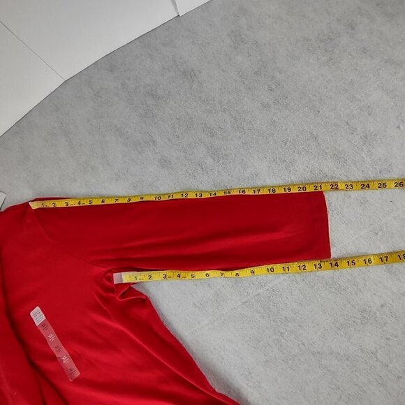 Kim Rogers Perfectly Soft Red Crew Neck 100% Cotton T-Shirt Size XL (NWT) - Picture 9 of 12